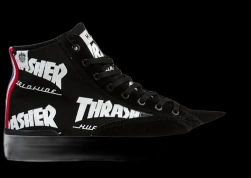 HUF Classic Thrasher Black White