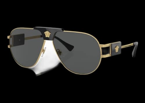 Versace Pilot Sunglasses Gold/Dark Grey (VE2252)