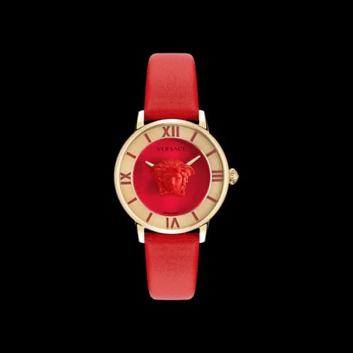 Versace La Medusa Leather Watch 'Gold'