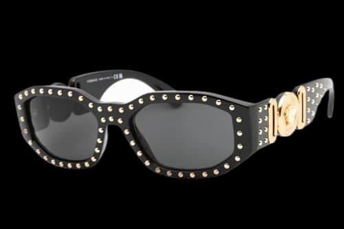 Versace Medusa Biggie Sunglasses Black/Gold Studded (VE4361-539787)