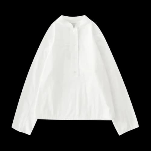 Studio Nicholson Half Placket Shirt 'Optic White'