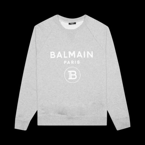 Balmain Printed Sweatshirt 'Mottled Grey'