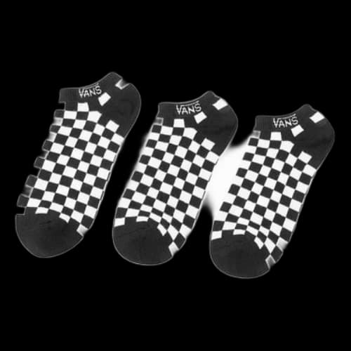 Vans AP M Checkerboard No Show Socks 'White Black'