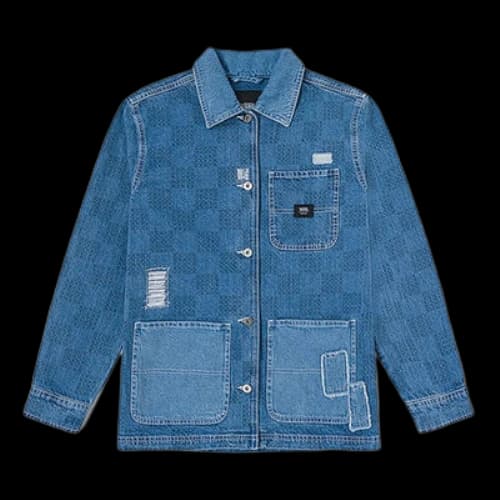 Vans Mended Check Denim Printed Jacket 'Blue' (Women's)