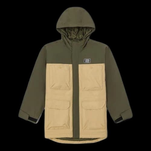 Vans Logo Zip Hooded Jacket 'Tan Green'