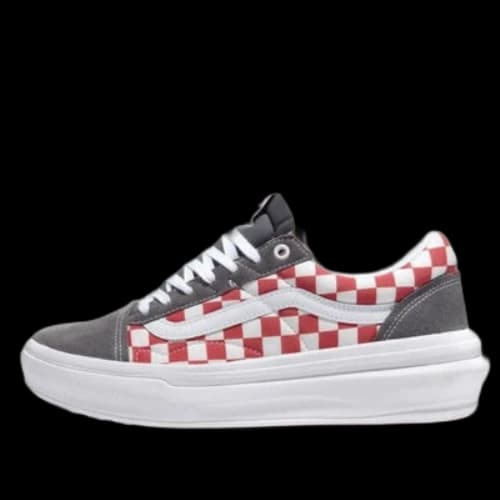 Vans Comfycush Checkerboard Old Skool Overt Cc Skate Shoes 'Red'