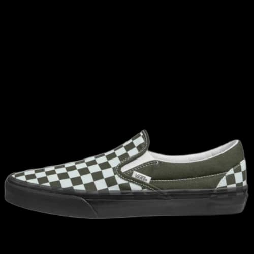 Vans Classic Slip-On Checkerboard 'Olive Black'