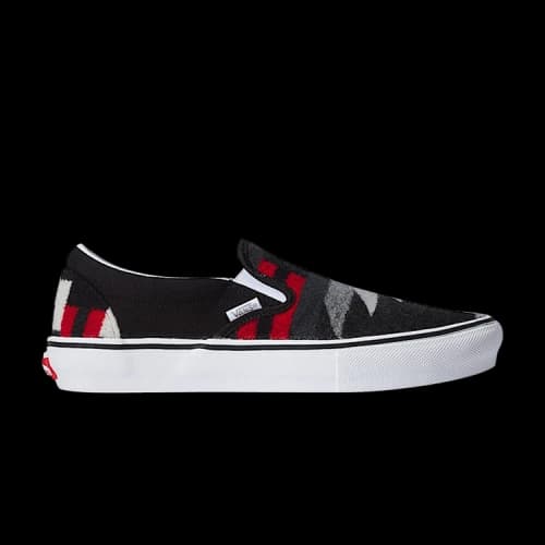 Van Doren Approved x All Nations Skate x Vans Slip-On 'Black Red White'