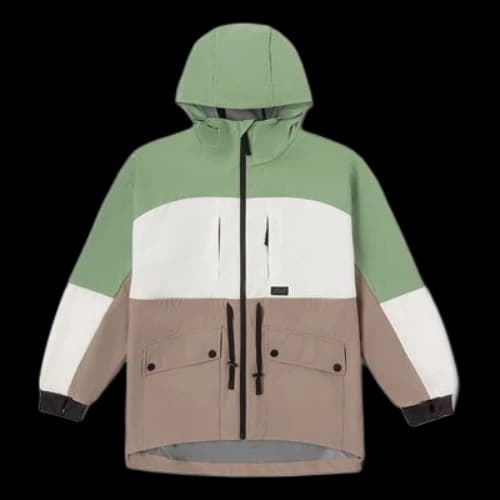 Vans Colorblock Hoody Jacket 'Green Brown White' (Women's)