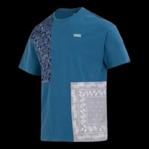 Vans Paisley Patched Short Sleeve Tee 'Blue Black Grey'