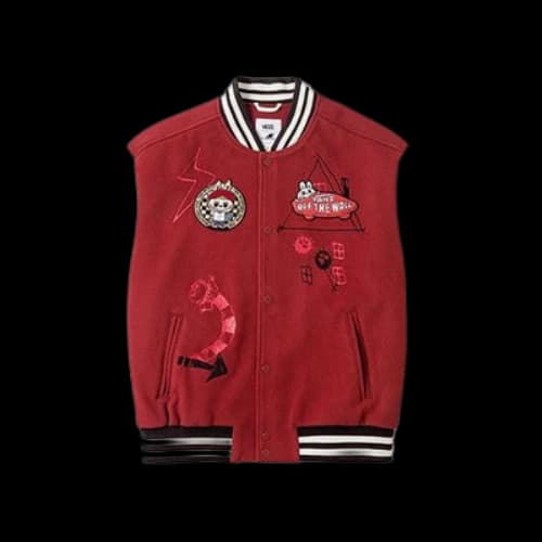 Vans x THE MONSTERS Baseball Jacket 'White Red'