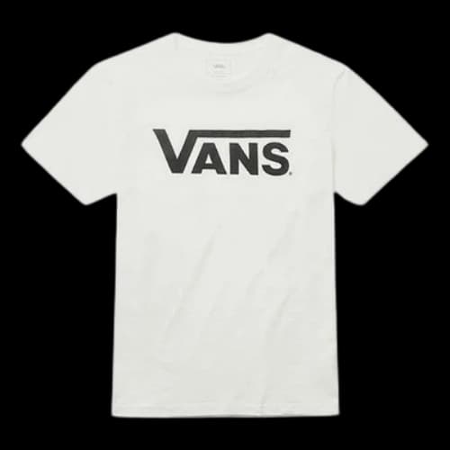 Vans Logo Pattern Printing Round Neck Short Sleeve White