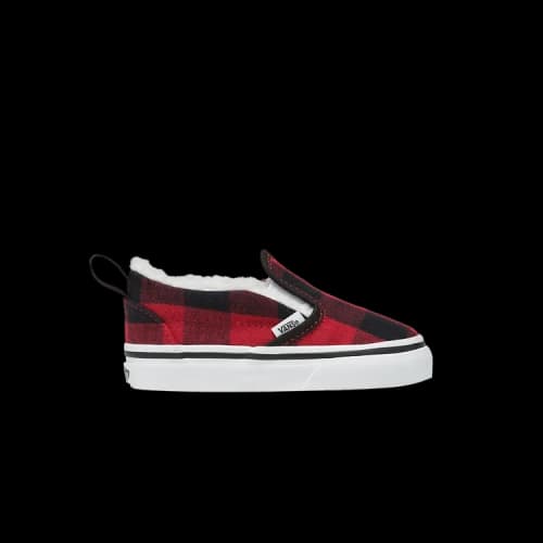 Vans Slip-On V Toddler 'Plaid - Red'