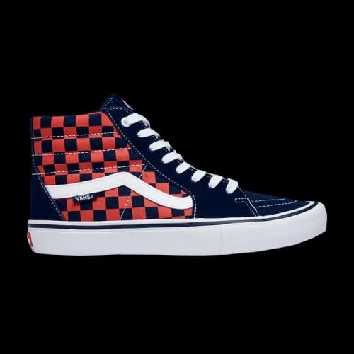 Vans Sk8-Hi Pro 'Checkerboard - Navy Orange'