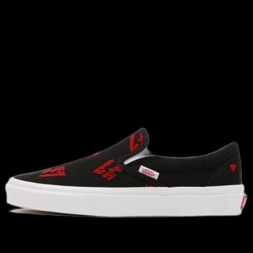 Vans Waffle Lovers Classic Slip-On Low-Top Sneakers Black/Red