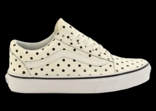 Vans Old Skool Leather White Polka Dot (Women's)