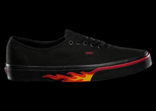 Vans Authentic Black Flame Wall