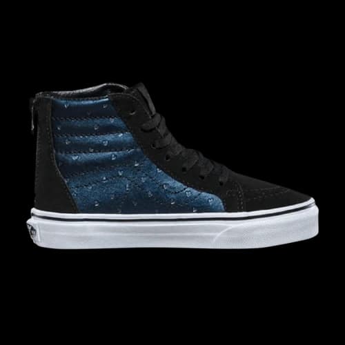 Vans Sk8-Hi Zip Kids 'Metallic Hearts - Emboss Black'
