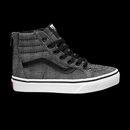 Vans Sk8-Hi Zip Kids 'Oversized Herringbone - Black'