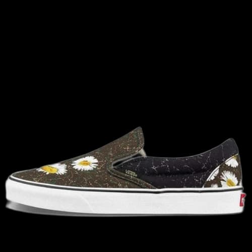 Vans Slip-On Low-Top Canvas Shoes Black/Green