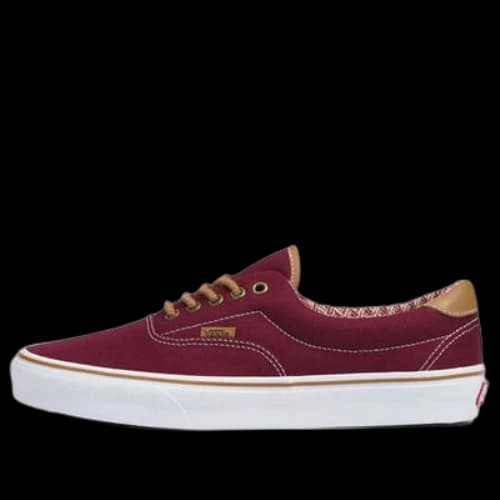 Vans Era 59 Breathable Non-Slip Wear-resistant Low Tops Casual Skateboarding Shoes Deep Red