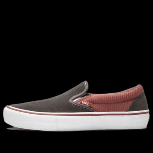 Vans slip-on Breathable Wear-Resistant Non-Slip Low Top Casual Skate Shoes Brown Red