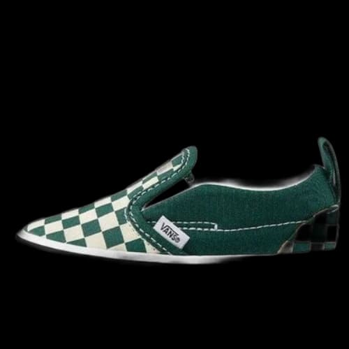 Vans Old Skool V Toddler Green/White Checkboard