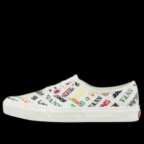Vans Authentic Breathable Lightweight Low Top Casual Skate Shoes Unisex White Multi-Color