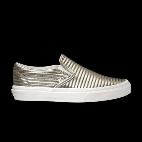 Vans Classic Slip-On 'Moto Leather - Metallic Silver'