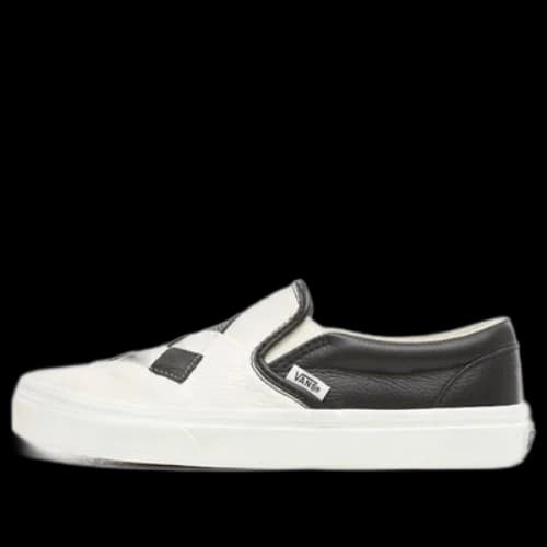 Vans Woven Leather Slip-On 'Black White'