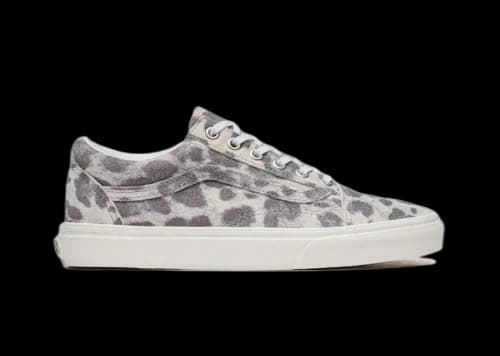 Vans Old Skool Leopard Hairy Suede White