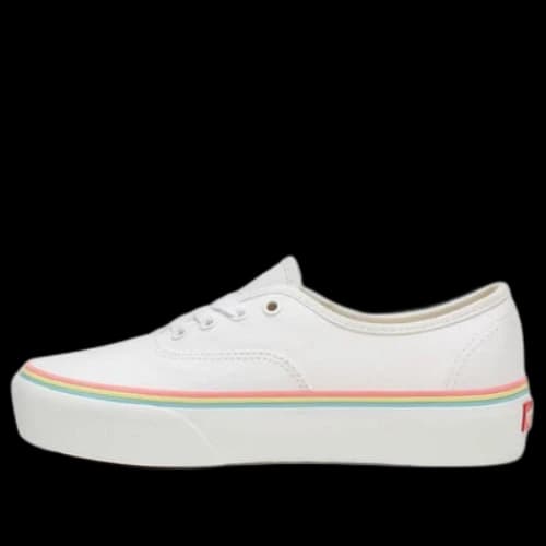 Vans RAINBOW FOXING AUTHENTIC PLATFORM 20 White