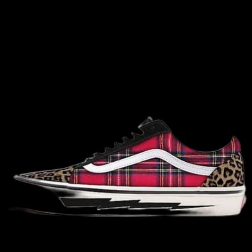 Vans Customs Patchwork Old Skool Red/Black Multi-Color