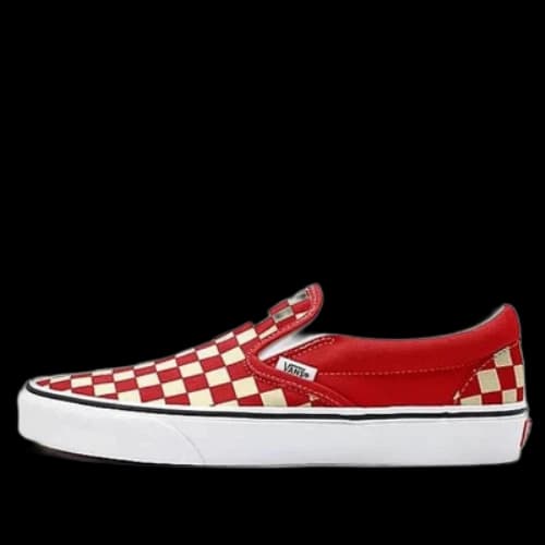 Vans Customs Checkerboard Slip-on Red/White