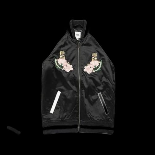 Vans Tiger Floral Embroidery Baseball Jacket Black (Women's)