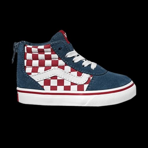 Vans Ward High Zip Toddler 'Checker - Scooter Dark Denim'