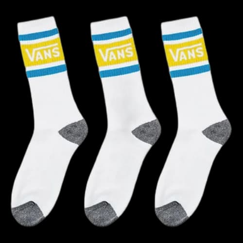 Vans Tribe Crew Socks 'White Blue Yellow'