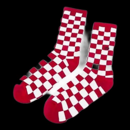 Vans Checkerboard Crew II Socks 'Red White'