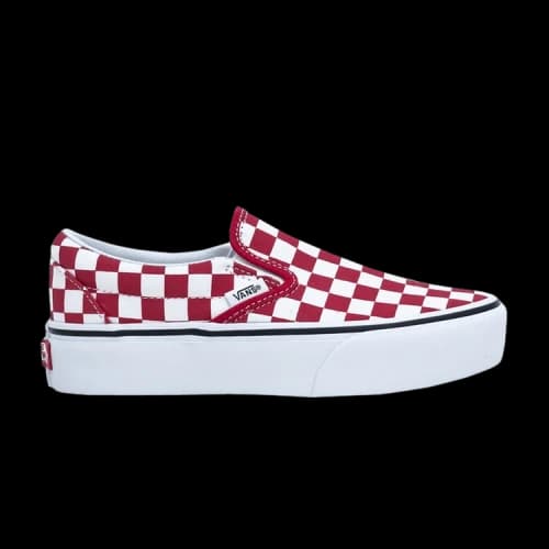 Vans Classic Slip-On Platform 'Checkerboard - Racing Red'