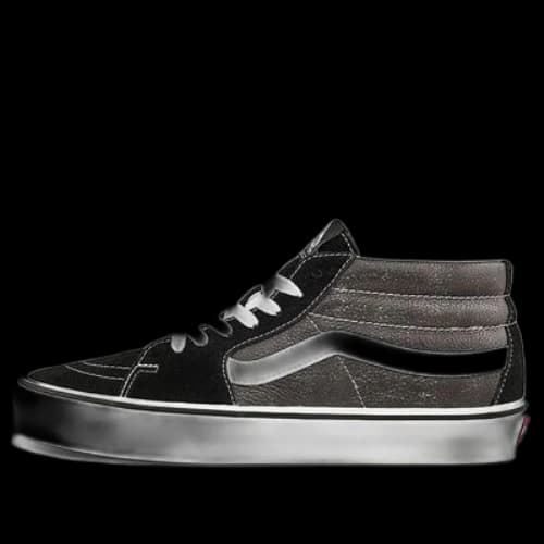 Vans SK8-Mid Splicing Mid Tops Casual Skateboarding Shoes Unisex Black