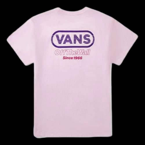 Vans SS20 Alphabet Printing Round Neck Short Sleeve Pink