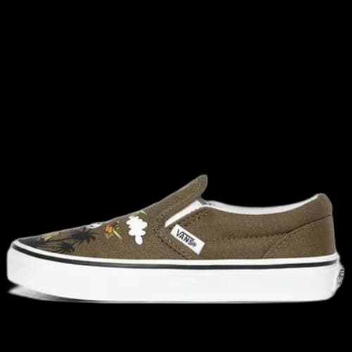 Vans Classic Slip-On Kids Olive Green