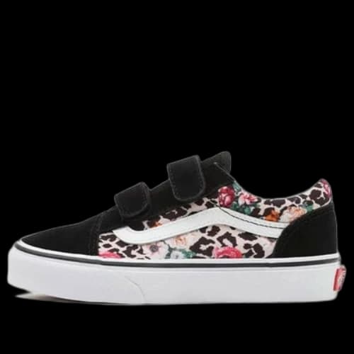 (PS) Vans Leopard Floral Old Skool V Shoes 'Black White'