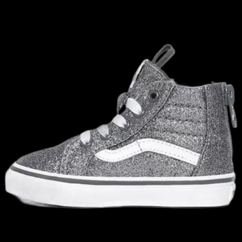Vans Glitter SK8-Hi Zip Toddler Silver