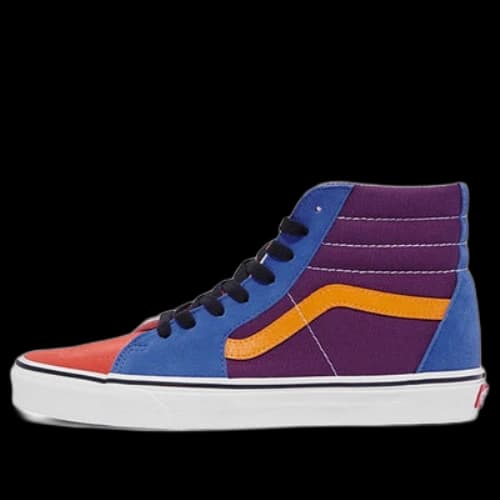 Vans SK8-HI Retro High Top Casual Skate Shoes Unisex Yellow Purple Splicing 'Yellow Purple Blue'