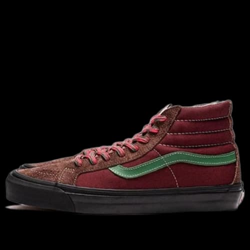 Vans SK8-Hi Vault Retro Skateboarding Shoes Unisex Red Wine Red