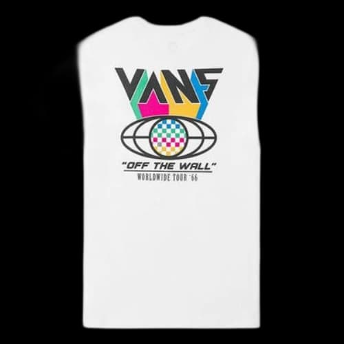 Vans Logo Printing Round Neck Short Sleeve White (Women's)
