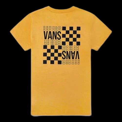 Vans Back Logo Printing Short Sleeve Yellow (Women's)