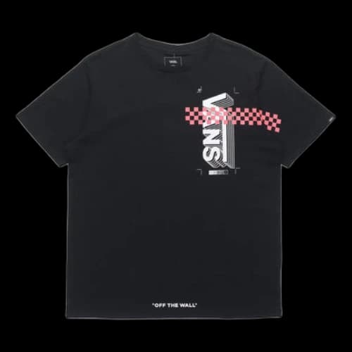 Vans Logo Printing Round Neck Short Sleeve Black