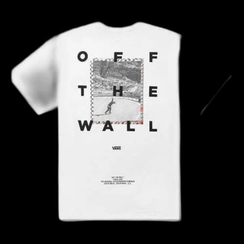 Vans Back Pattern Printing Short Sleeve Couple Style White
